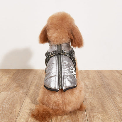 Woofylove Reflective & Cozy Gallus: Fleece-Lined Thickened Dog Clothes for Warmth and Safety