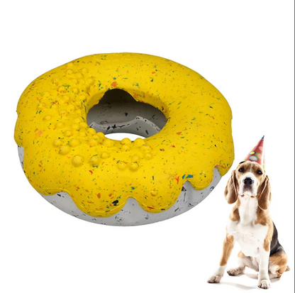 MADE FROM RECYCLE/// Barkwow Green Dog Chew Toy and Made From Recycled Material (Donuts with Treats Dispenser)