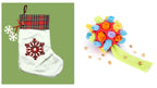 EYS Christmas Stocking Gift Set for Pets, Large (8” Diameter, 18” Long), Includes Plush Toys, Durable Rope Chews, and More, Hanging Stocking Decoration
