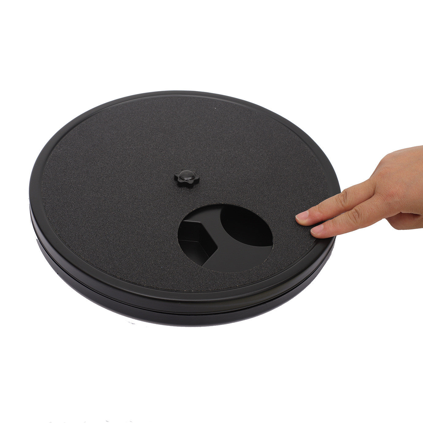 E Y S Rotating Compartment Dog Feeder with Nail-Grinding Surface