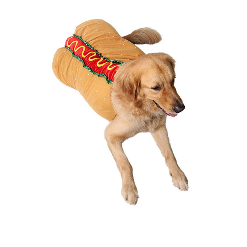 Woofylove Pet Dog and Cat Costume: Cute Hot Dog Sandwich Outfit - Funny and Adorable Pet Clothes