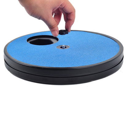 E Y S Rotating Compartment Dog Feeder with Nail-Grinding Surface