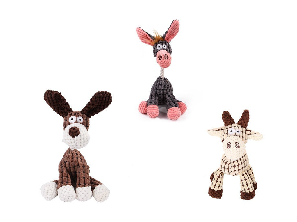 Barkwow Zoo Collection of Plush Toy with Built in Squeaker