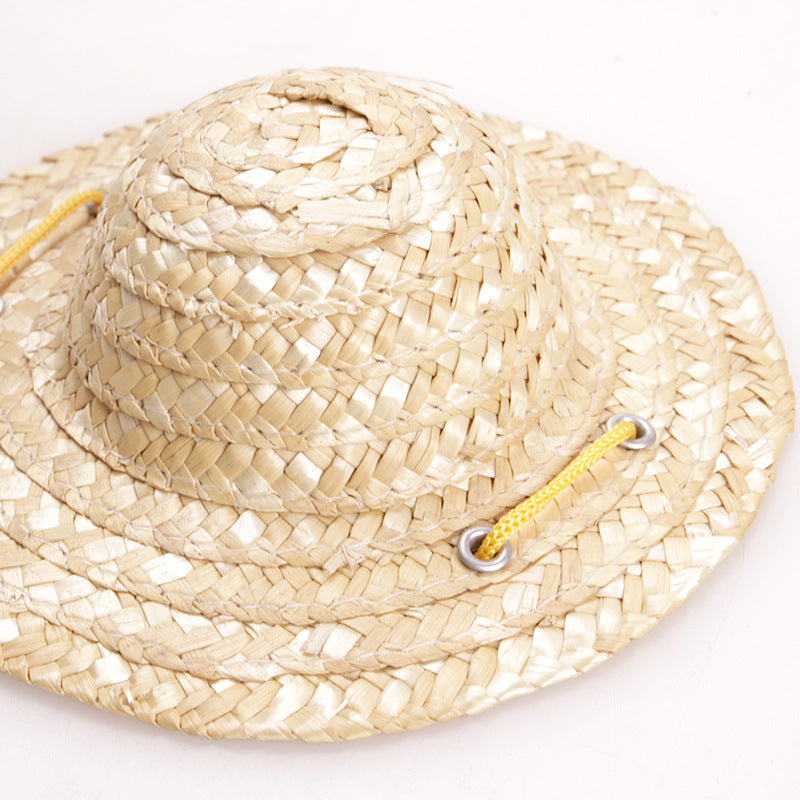 Woofylove Vintage Farmer Straw Hat – Cute Ornament for Cats & Dogs | Factory Spot Limited Edition