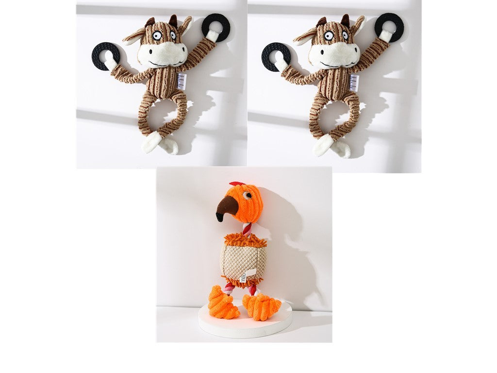 Barkwow Zoo Collection of Plush Toy with Built in Squeaker