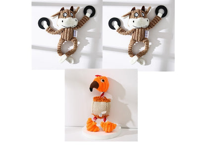 Barkwow Zoo Collection of Plush Toy with Built in Squeaker