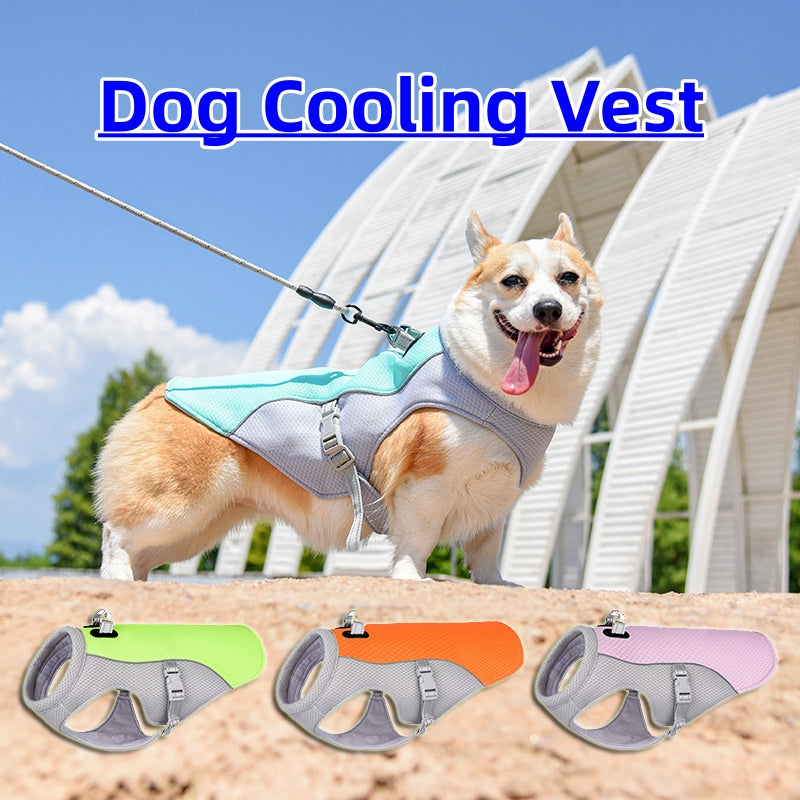 Barkwow Summer Pet Dog Cooling Vest Heat Resistant Cool Dogs Clothes Breathable Sun-proof Clothing For Small Large Dogs Outdoor Walking Main image