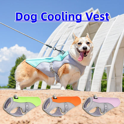 Barkwow Summer Pet Dog Cooling Vest Heat Resistant Cool Dogs Clothes Breathable Sun-proof Clothing For Small Large Dogs Outdoor Walking