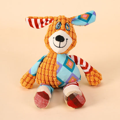 Barkwow Squeaky Plush Dog Toys - Bite Resistant & Durable Animal Toys for Small to Large Dogs - Available in Donkey, Elephant, and Fox Designs