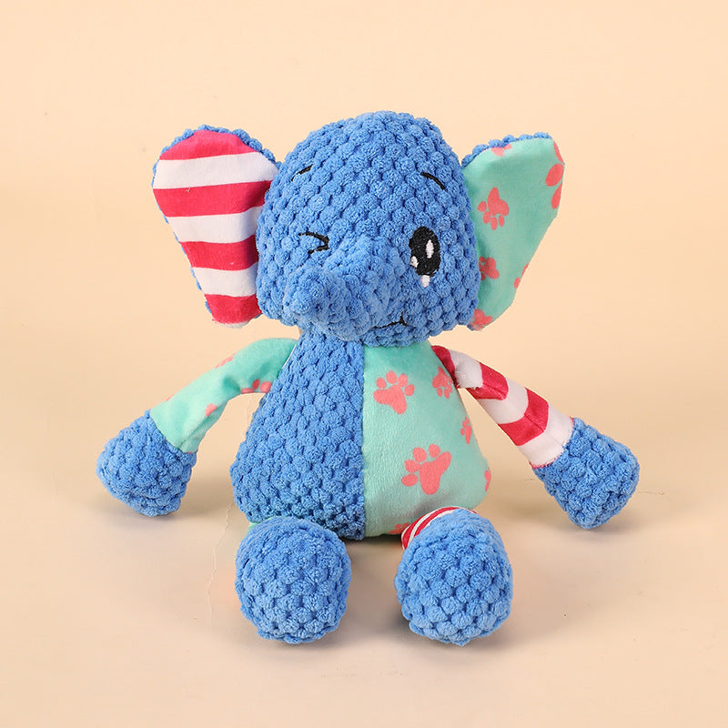 Barkwow Squeaky Plush Dog Toys - Bite Resistant & Durable Animal Toys for Small to Large Dogs - Available in Donkey, Elephant, and Fox Designs Secondary image