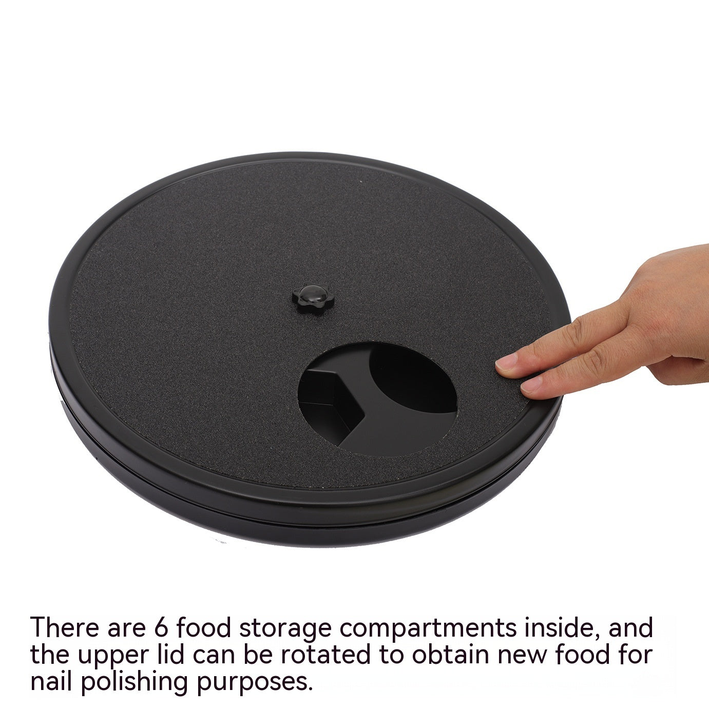 E Y S Rotating Compartment Dog Feeder with Nail-Grinding Surface