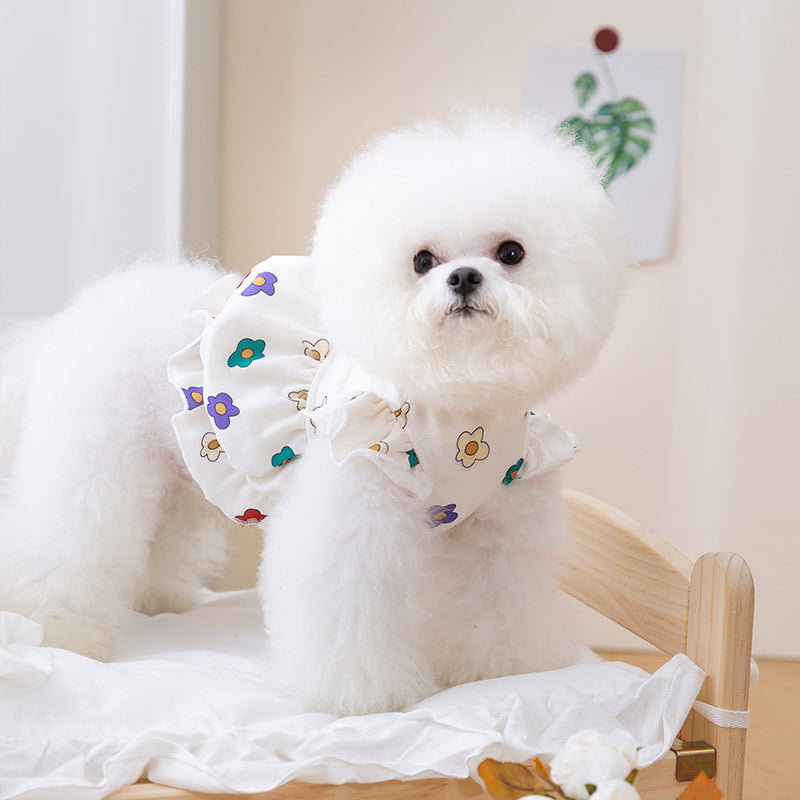 🌸 WoofyLove Delight: Adorable Lightweight Flower-Printed Dog Dress 🌸