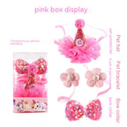 Barkwow Cat Birthday Party Suit - Adorable Hat, Bow Tie & Flower Set for Cat Celebrations