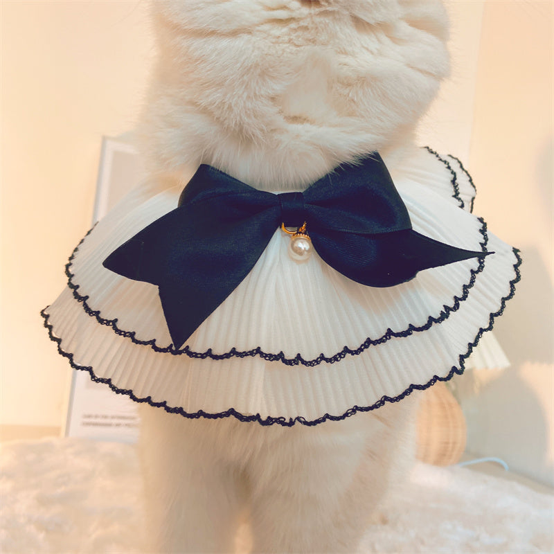 Woofylove Fashion Cat Lace Neck Collar: Adorn Your Pet in Elegance with Our Lace Collar and Bow