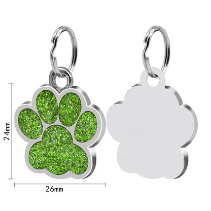 Barkwow PawLove Custom Engraved Pet Tag for Dogs & Cats ( Made in USA)