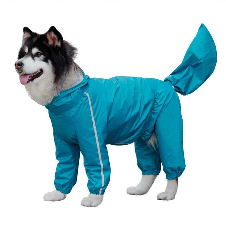 Woofylove Full Cover Raincoat with Tail Protection - Ultimate Wet Weather Gear for Your Dog