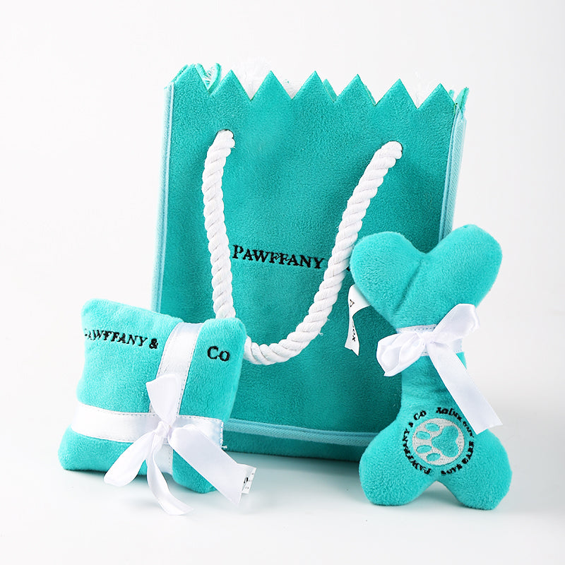 Woofylove Pet Bubble Box Gift Bag – A Symphony of Squeaky Plush Toys for Your Furry Friend