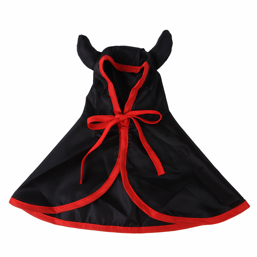 Woofylove Halloween Horn Cloak Cape for Dogs & Cats – Transform Your Pet into the Enchanting Creature of the Night