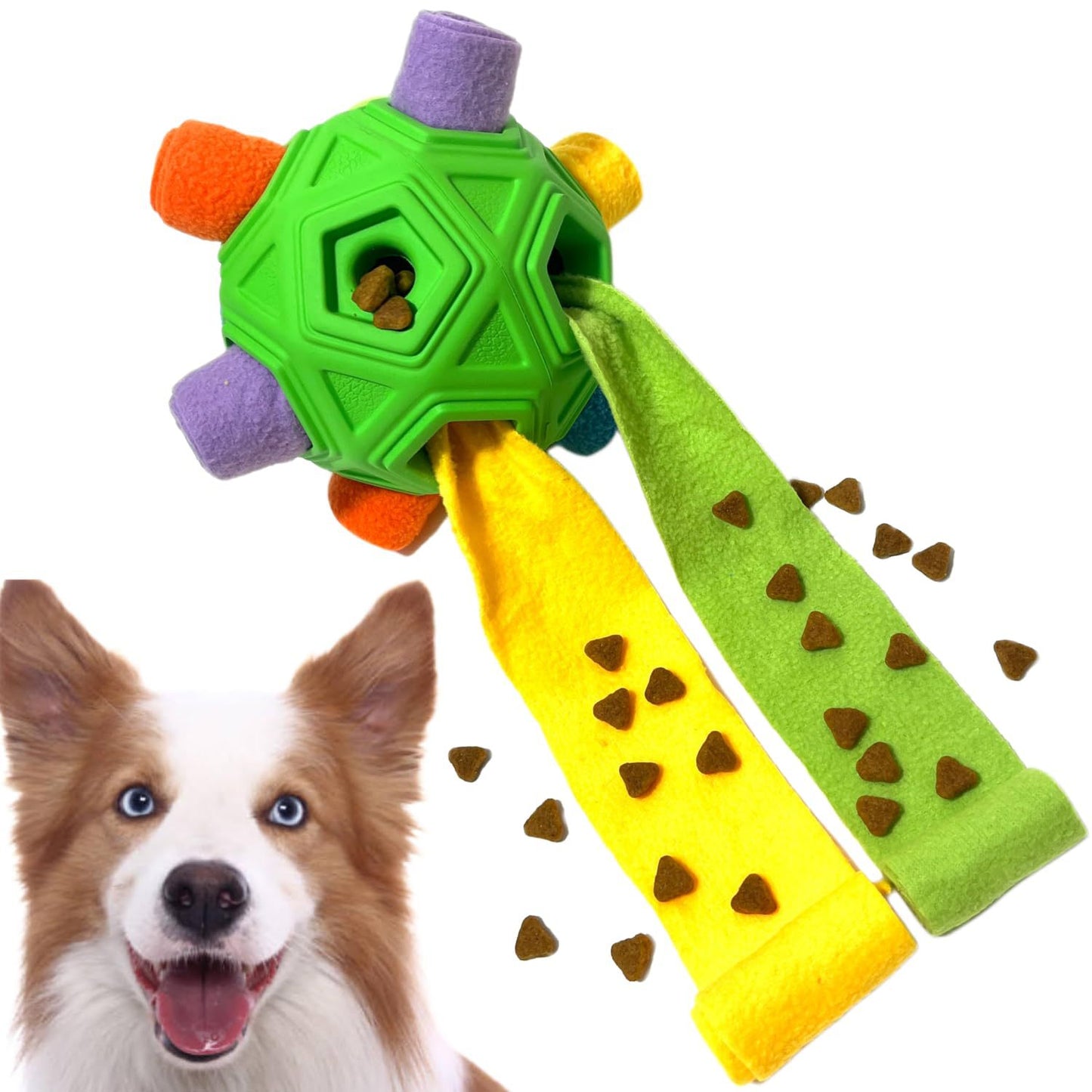 Barkwow Interactive Snuffle Ball Toy for Dogs - Durable Treat-Dispensing Puzzle for Mental Stimulation & Dental Health - Machine Washable