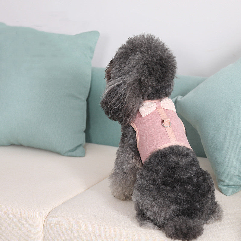 Grid Pet Harness Style Small And Medium-sized Dogs Vest Dog Hand Holding Rope Pet Products Factory Wholesale Main image