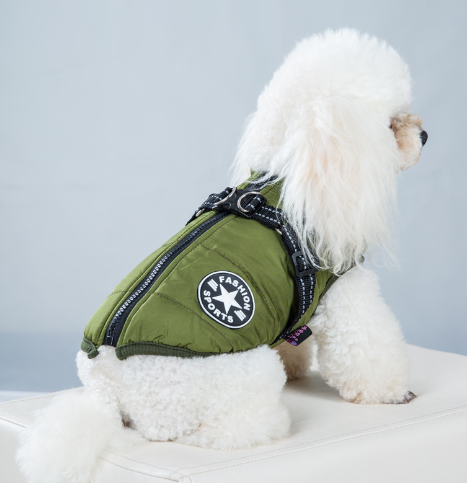 Woofylove Reflective & Cozy Gallus: Fleece-Lined Thickened Dog Clothes for Warmth and Safety