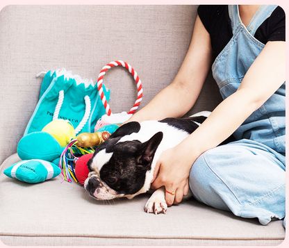 Woofylove Pet Bubble Box Gift Bag – A Symphony of Squeaky Plush Toys for Your Furry Friend