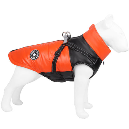 Woofylove Safety Dog Jacket – Windproof, Warm, and Reflective Coat with Built-In Harness for Ultimate Comfort and Security