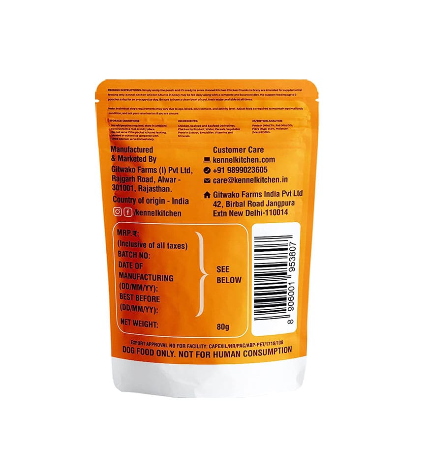 Kennel Kitchen Puppy and Adult Wet Dog Food Chicken Chunks in Gravy Secondary image