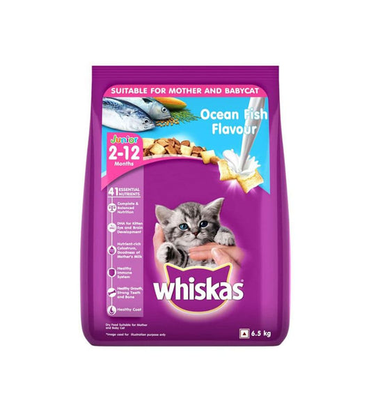 Whiskas Dry Cat Food for Mother and Babycat, Ocean Fish Flavour