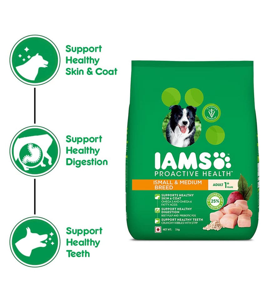 IAMS Adult Dry Dog Food for Small & Medium Breed Dogs, Chicken Flavor