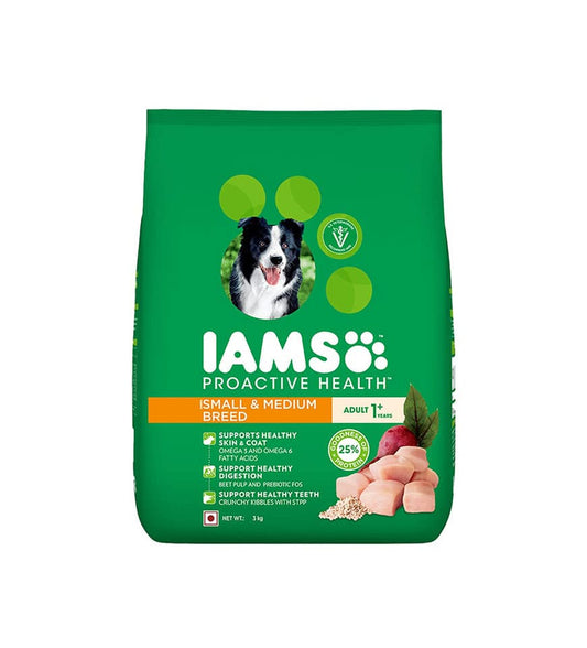 IAMS Adult Dry Dog Food for Small & Medium Breed Dogs, Chicken Flavor