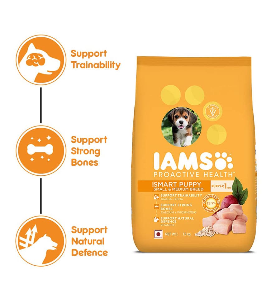 IAMS Puppy Dry Dog Food for Small & Medium Breed Dogs