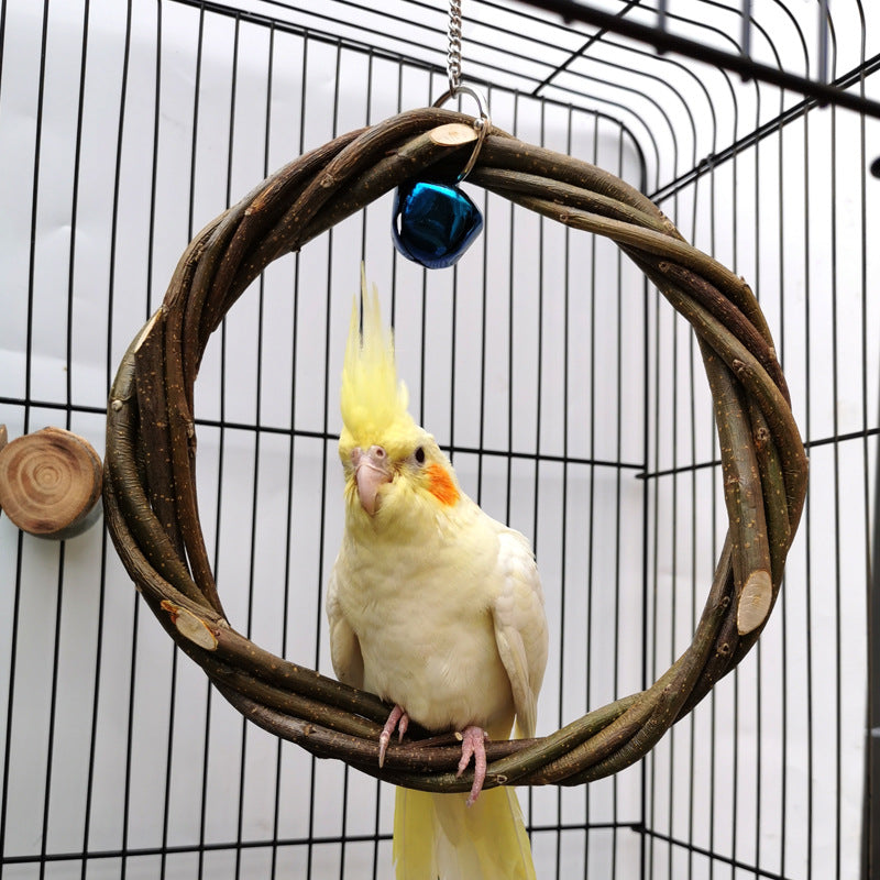 Bird toy Bird cage toy Chewing toy for birds Rattan bird toy Bird perch Bird standing frame Natural bird toy Safe bird toy Bird beak toy Bird entertainment Bird mental stimulation Bird physical stimulation Bird stress relief