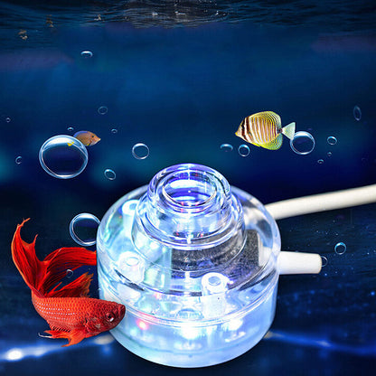 Aquarium lamp with air pump