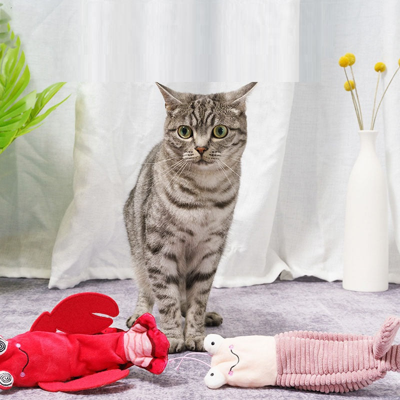 Barkwow Auto Bouncing Lobster/Shrimp Cat Toy Main image