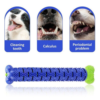 Barkwow  Dog Chew Toys Aggressive Chewers Teeth Cleaning Oral Toothbrush Bone Brush