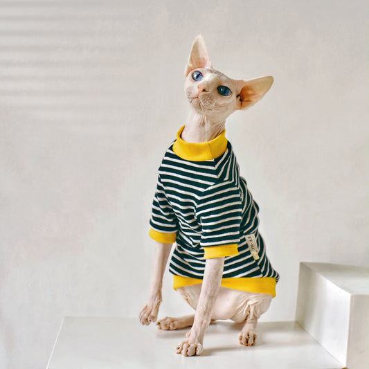 Barkwow, Sphynx Hairless Cat Clothing, high-quality fabric, lightweight, comfortable, sensitive skin, protection, stylish jumpsuits, hoodies, shirts, snug fit, soft, breathable, all seasons, stretchable material, secure fit, colors, patterns, styles, individual preferences, fashion statement.
