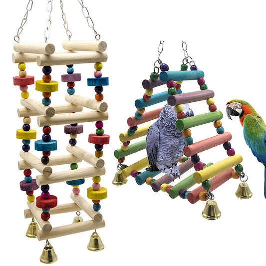 Parakeet Bird Toy Amusement Park Swing Stand