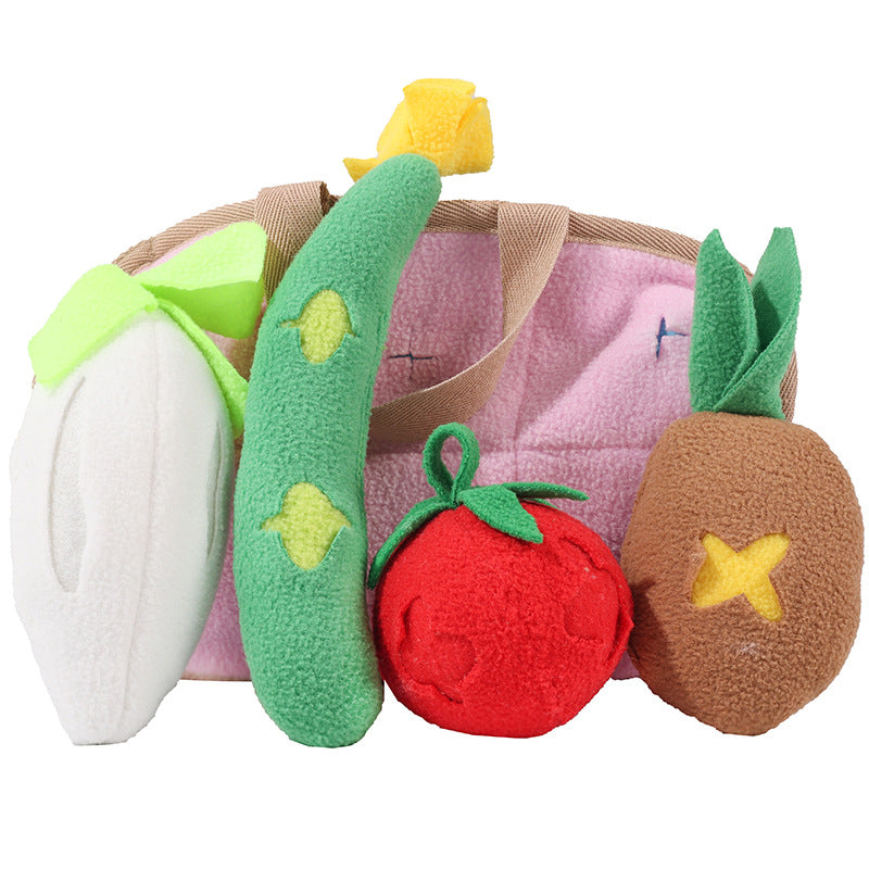 Pet Dog Vegetable Basket Toy Puzzle Play Decompression Hidden Food Training Secondary image