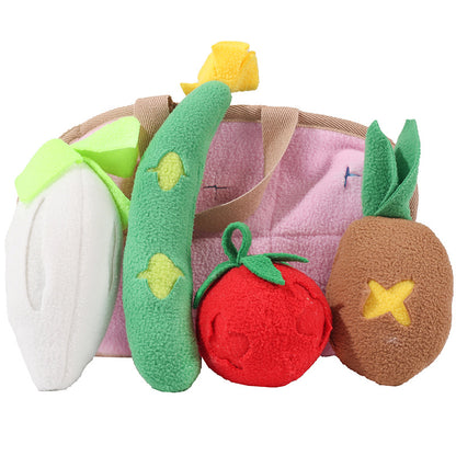 Pet Dog Vegetable Basket Toy Puzzle Play Decompression Hidden Food Training