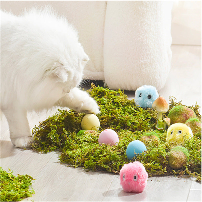 Barkwow Kitty Calling Ball Toy Light-emitting Cat Teasing Ball Catnip Sound Molar Long Lasting Self-Hi Relieving Stuffy Pet Toy Secondary image