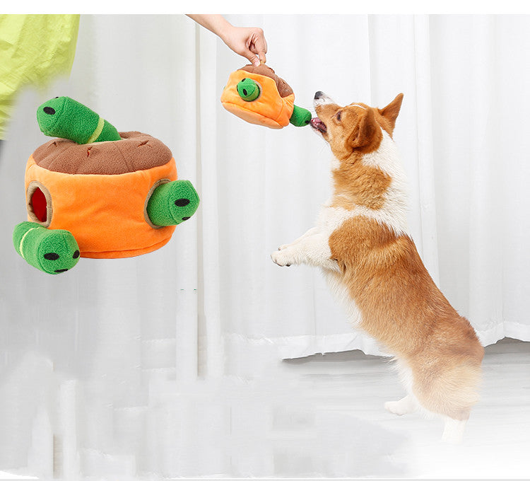 Barkwow Hide & Seeking Dog Toys with Cute Worms and Tree