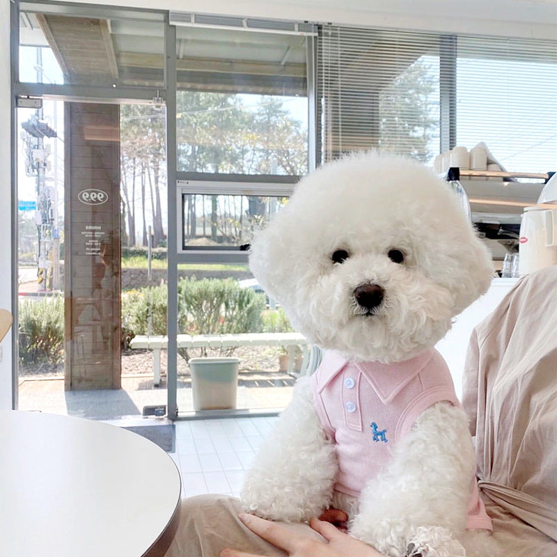 Barkwow, designer, dog vest, cat apparel, pet fashion, stylish, comfortable, high-quality, adjustable collar, lightweight fabric, breathable, unique style, wardrobe upgrade, polished look, matching collar, variety of colors and patterns, all seasons. Main image