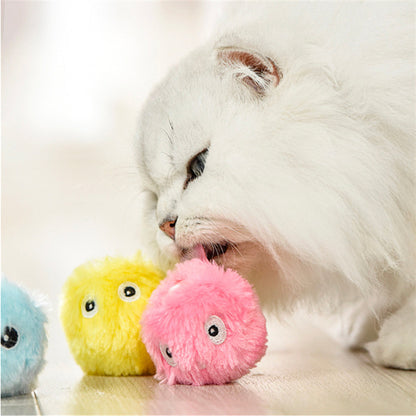 Barkwow Kitty Calling Ball Toy Light-emitting Cat Teasing Ball Catnip Sound Molar Long Lasting Self-Hi Relieving Stuffy Pet Toy