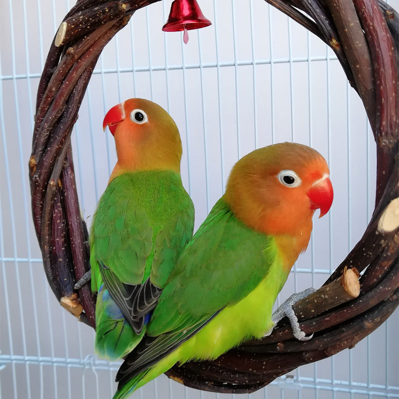 Bird Standing Frame Rattan Ring Chewing Toy Bird Cage Secondary image