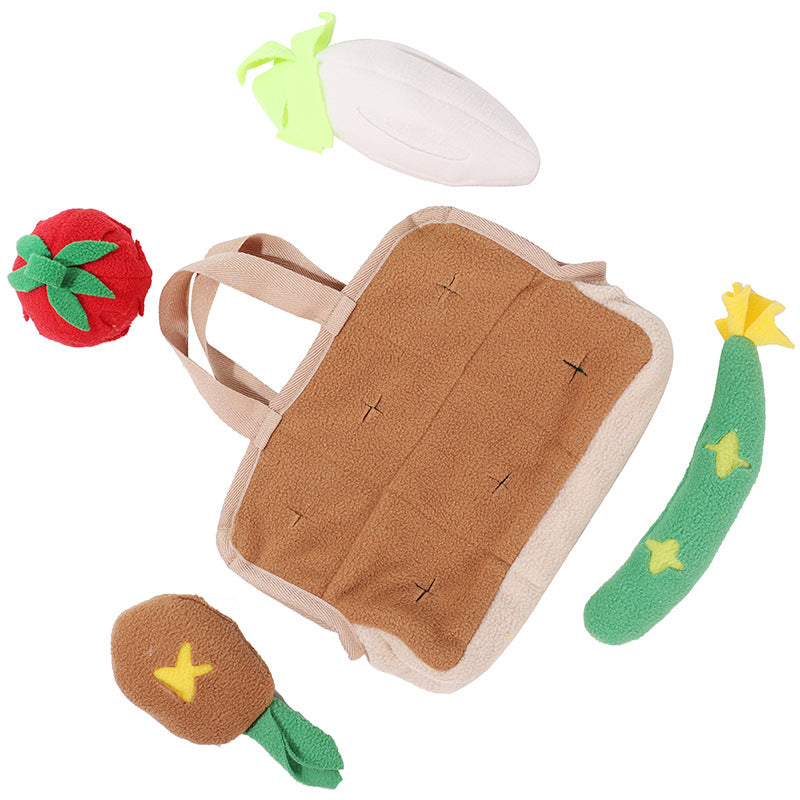 Pet Dog Vegetable Basket Toy Puzzle Play Decompression Hidden Food Training